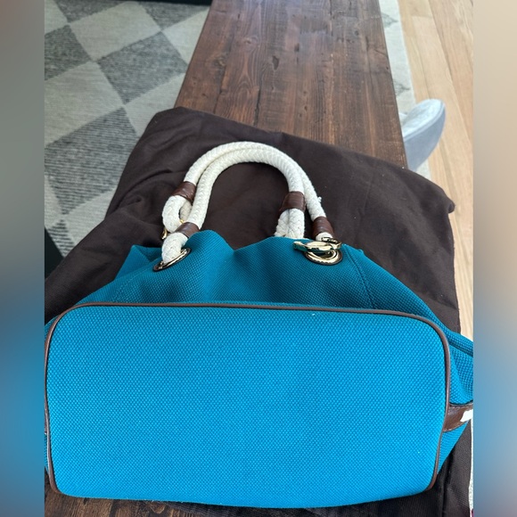 Michael Kors Blue Canvas Marina Grab Tote - Picture 9 of 9
